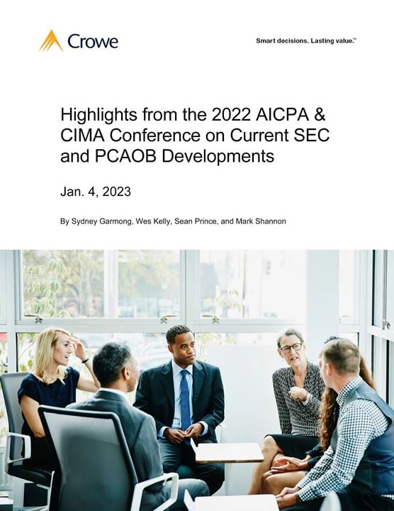 2022 AICPA & CIMA conference highlights Crowe LLP