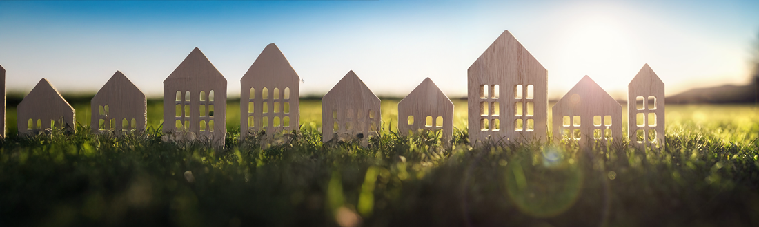 Houses in a meadow